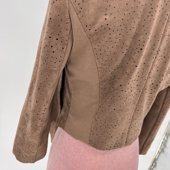 EUC BCBGMaxAzria Bri Perforated Faux Suede Jacket - Picture 12 of 13